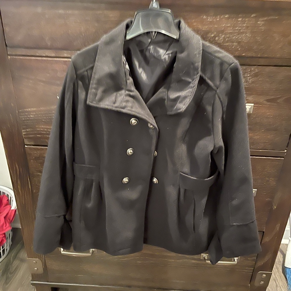 Black pea coat